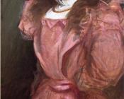 约翰怀特亚历山大 - 戴玫瑰的年轻女孩，埃利诺拉 伦道夫 西尔斯肖像